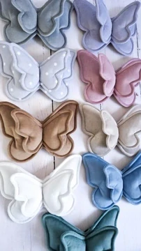 Sametový motýl - modrý, různé velikosti