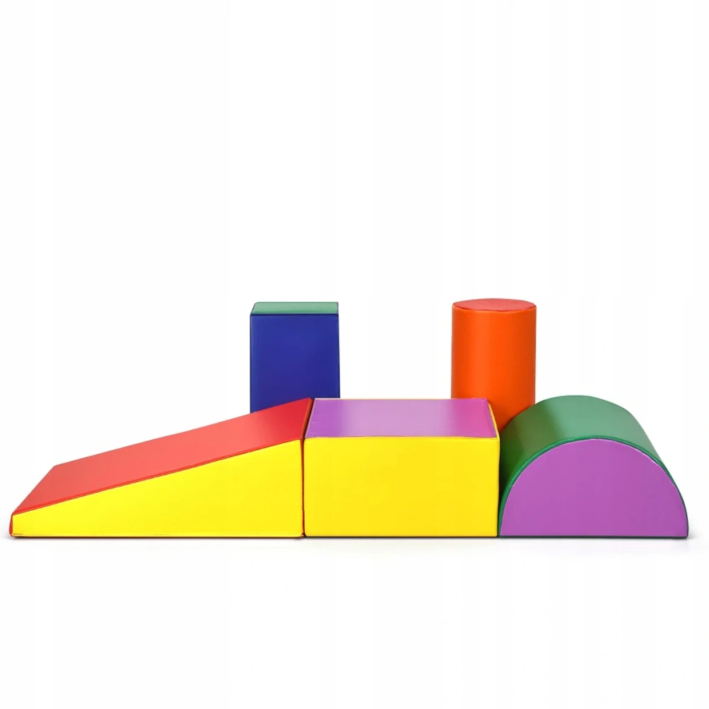 Pěnová rehabilitační bloky, různé tvary 5 ks - vícebarevné B