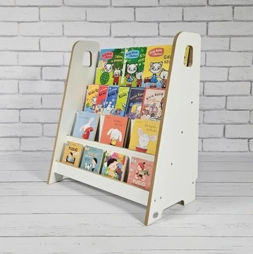 Montessori knihovna - dub, bílá