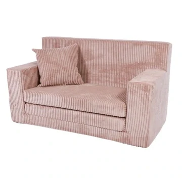 Dětská rozkládací pohovka Rosalia - beránek, zelená