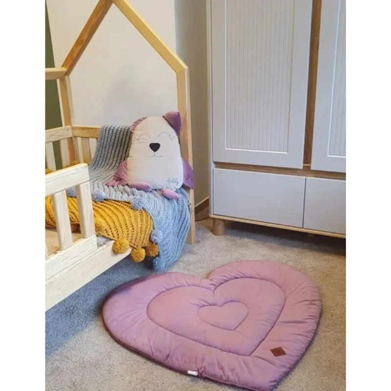 Vzdělávací hrací podložka Heart - šedá