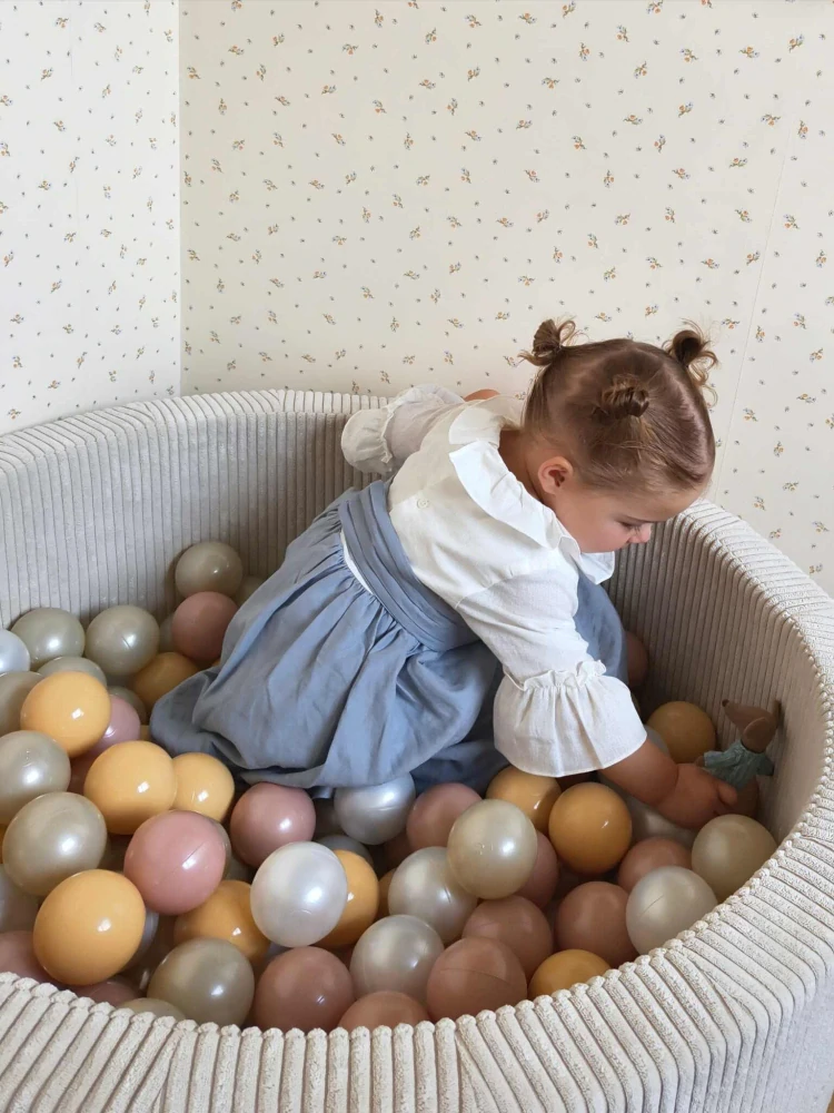 Dětský kulatý bazének L (90 cm) MANŽESTR - toffee