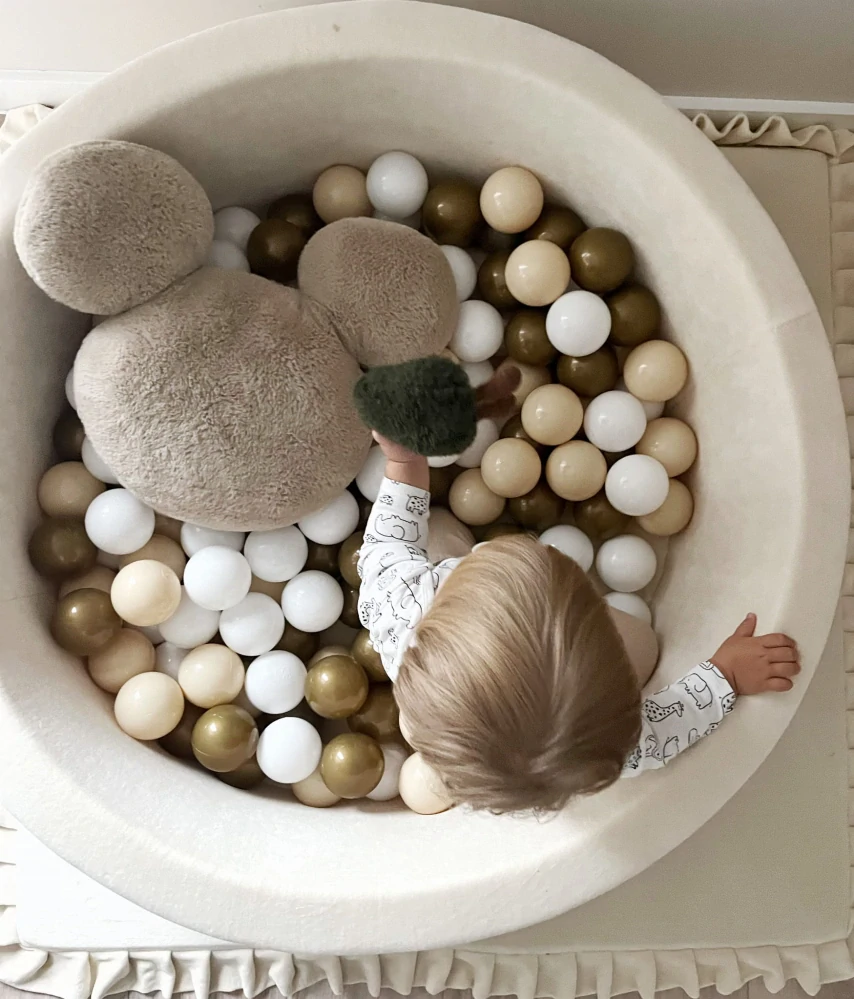 Suchý bazének pro děti s míčky, velvet - růžová