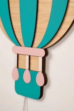 Dřevěná noční lampička BALON - LED pro děti