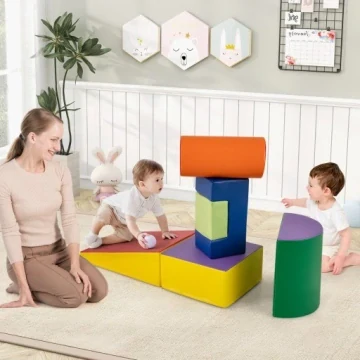 Sada velkých pěnových bloků pro děti, 6 ks, mix barev