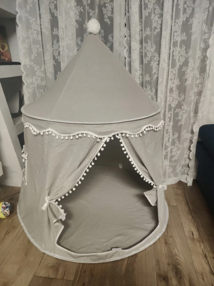 Dětský hrací stan Domeček s okénky – šedá