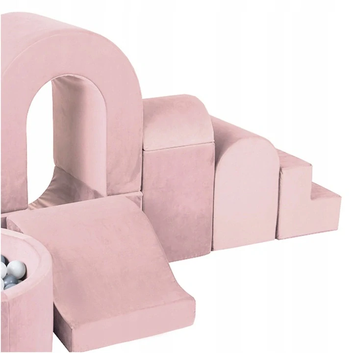 Pěnové hřiště se suchým bazénkem a míčky - manžestr, růžová