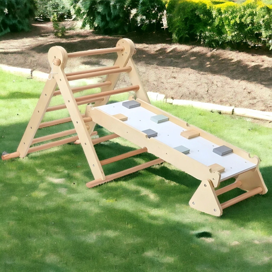 Montessori žebřík, trojúhelník prolézačka pro děti 3v1