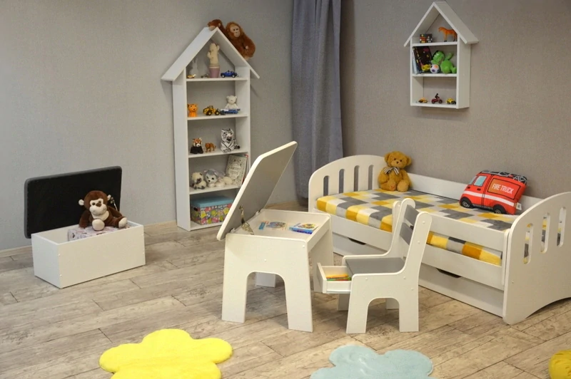 Set dětský stůl se židličkou - šedá