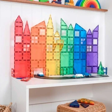 Velké magnetické stavební bloky Rainbow - Creative Pack 102 Connetix