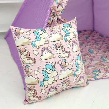 Stan teepee pro děti se zvířátky PURPLE