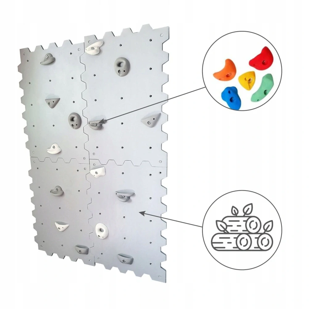 Domácí lezecká stěna pro děti - šedá