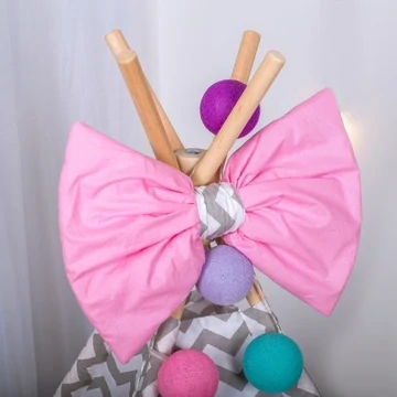 Stan teepee pro holčičky, růžový s mašlí