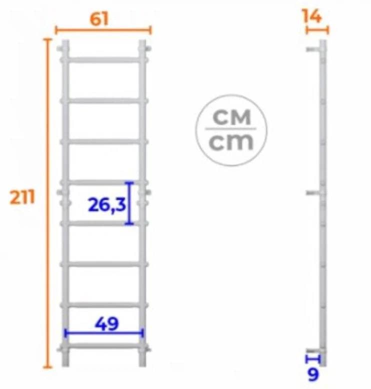 Žebřiny kovové set NEXT Basic
