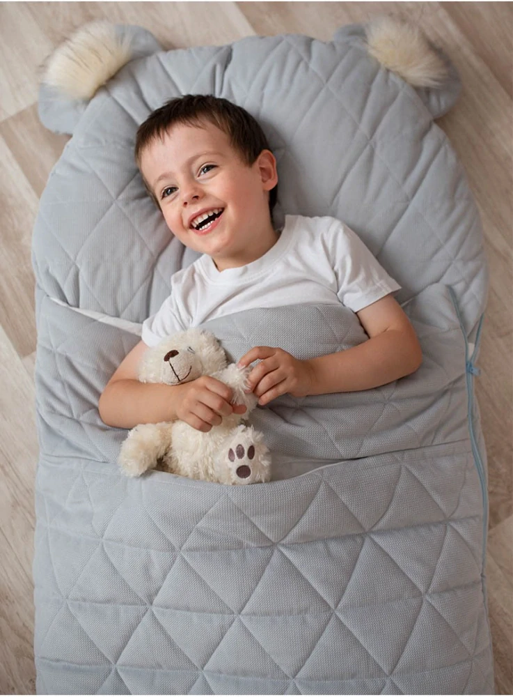 Kinder Hop Spací pytel Dream Catcher Triangles Light Grey - 170x75 cm