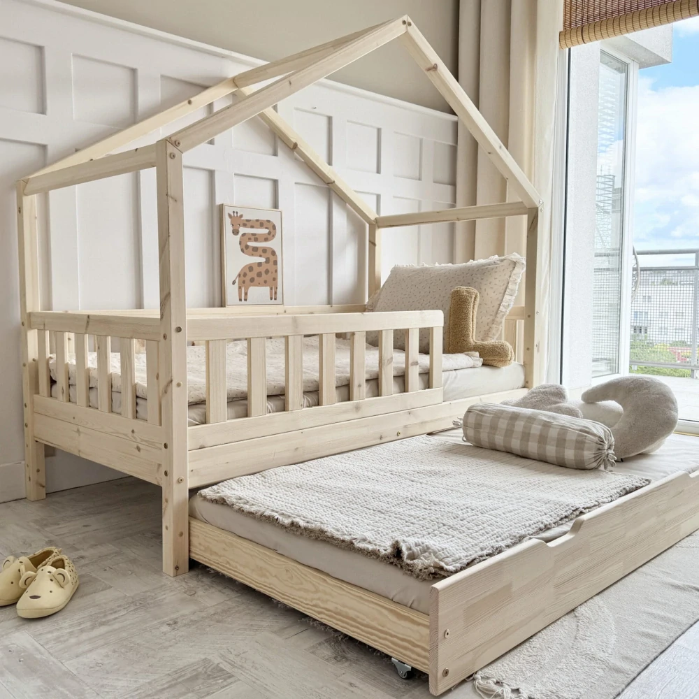 Dětská Postel Domeček Gabby PLUS Sleep - natural, přistýlka