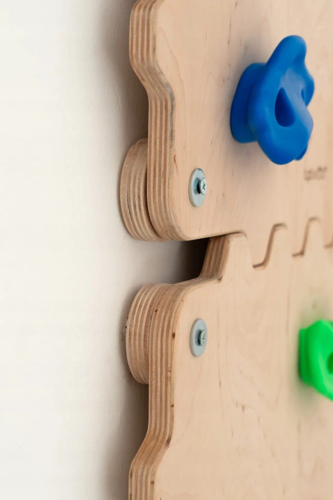 Modulová lezecká stěna pro děti - puzzle, natural