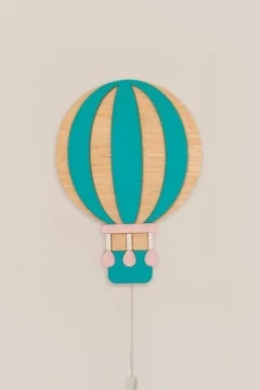 Dřevěná noční lampička BALON - LED pro děti