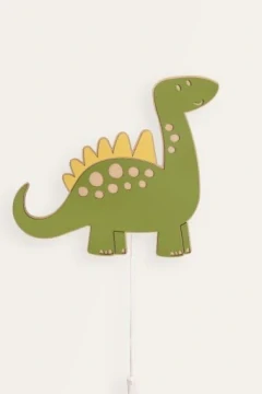 Dřevěná noční lampička DINO - LED pro děti