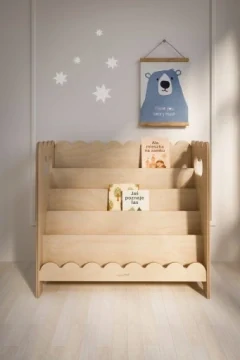 Montessori knihovna BUBBLE - bílá