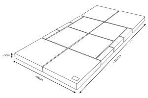 Modulární pěnová postel pro děti / hrací podložka 160x80