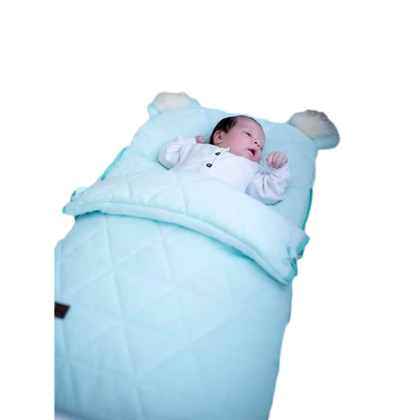 Kinder Hop Spací pytel 6v1 Dream Catcher Triangles Aquamarine - 80x45 cm