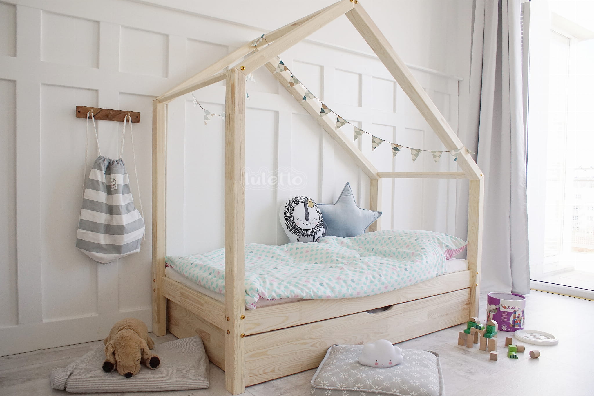 Dětská Postel Domeček Coco PLUS - natural