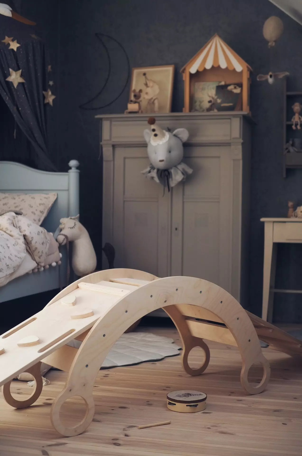 Dřevěná horolezecká sestava