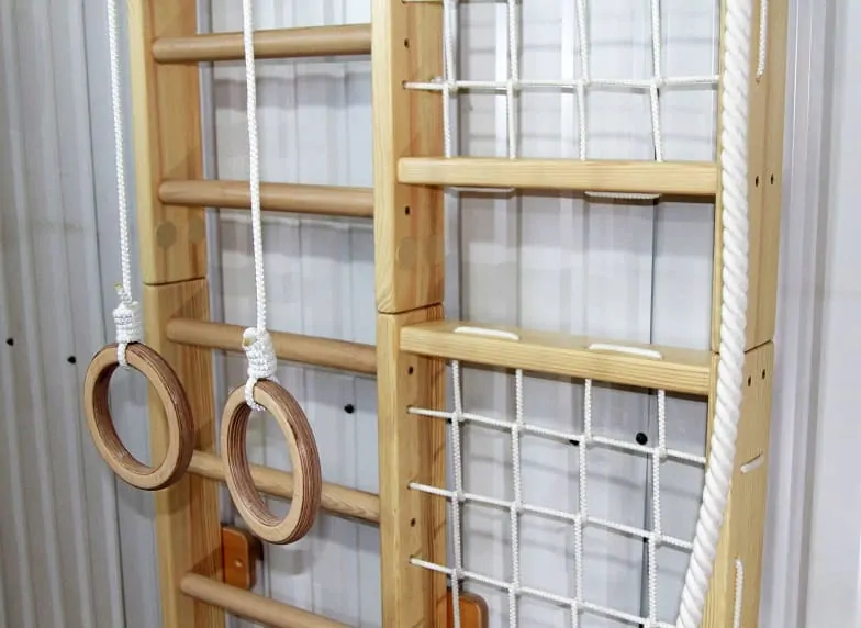 Dřevěné žebřiny Kombik a šplhací síť