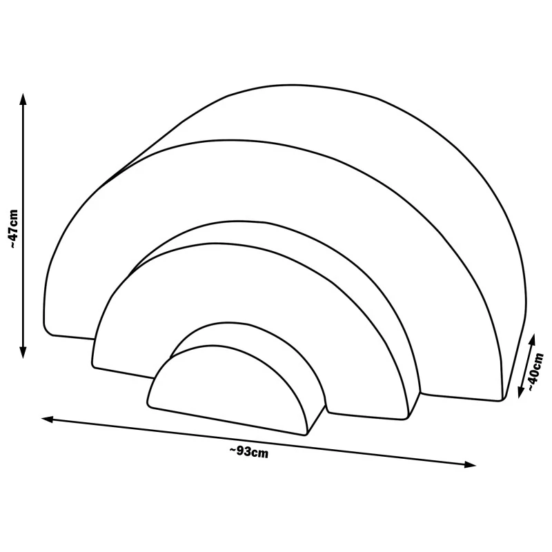 Soft play duha, 3 bloky
