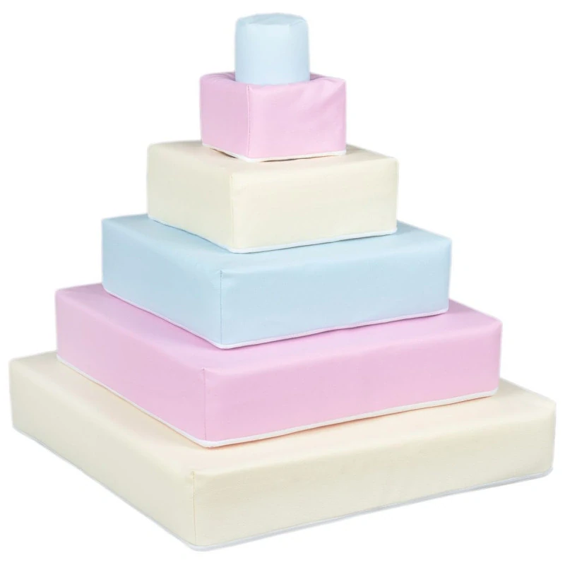 Stohovací bloky, 6 bloků, soft play, tvar pyramidy