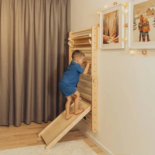 Dětský trojúhelník a žebřiny 3v1 se skluzavkou 