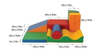 Měkké, barevné pěnové bloky Soft Play Explore – mix barev