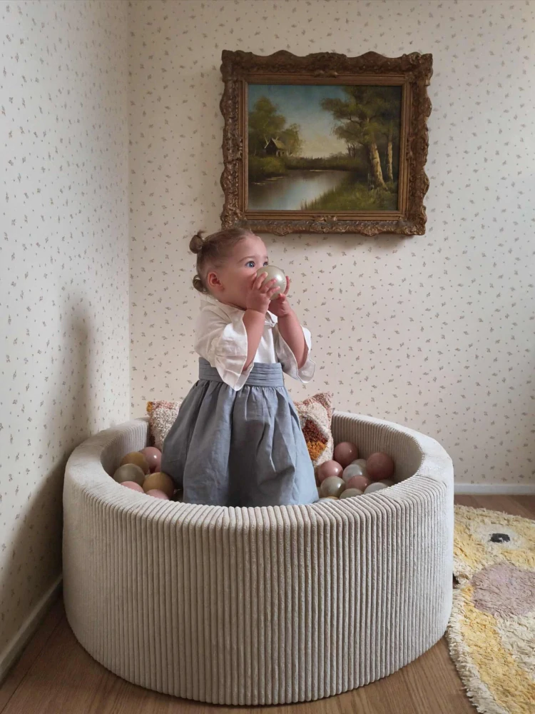 Dětský kulatý bazének L (90 cm) MANŽESTR - toffee