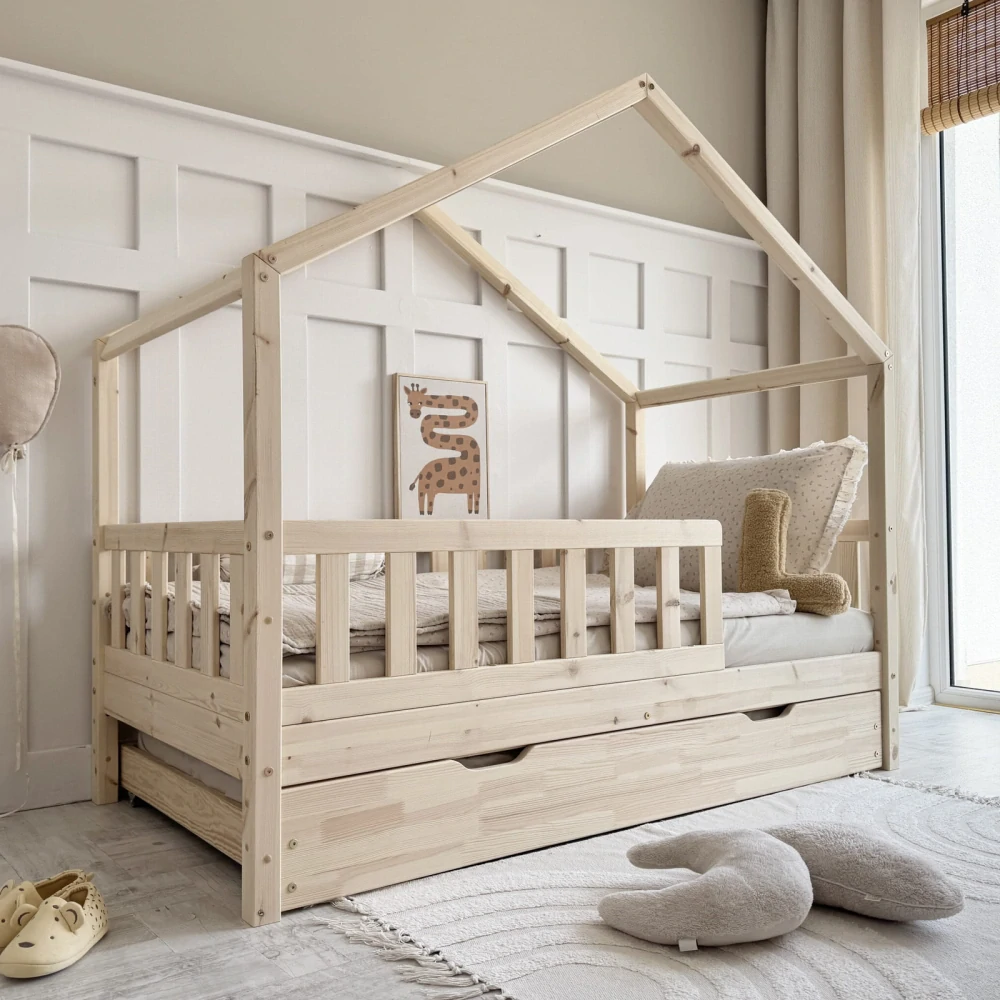 Dětská Postel Domeček Gabby PLUS Sleep - natural, přistýlka