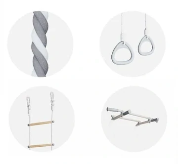 Žebřiny kovové set SMART - bílá