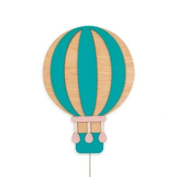 Dřevěná noční lampička BALON - LED pro děti