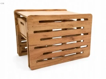 Dětský stůl CUBE a židlička 2ks, polohovací - bilá