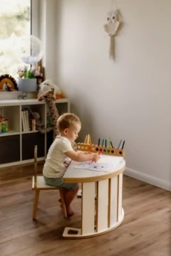 Montessori dřevěná houpačka – bílá