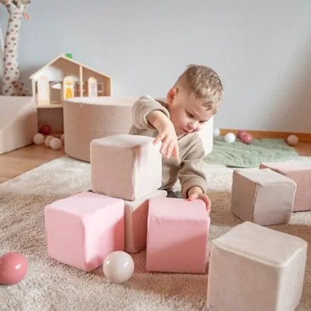 Kostky pěnové - stavebnice pro děti - oranžová