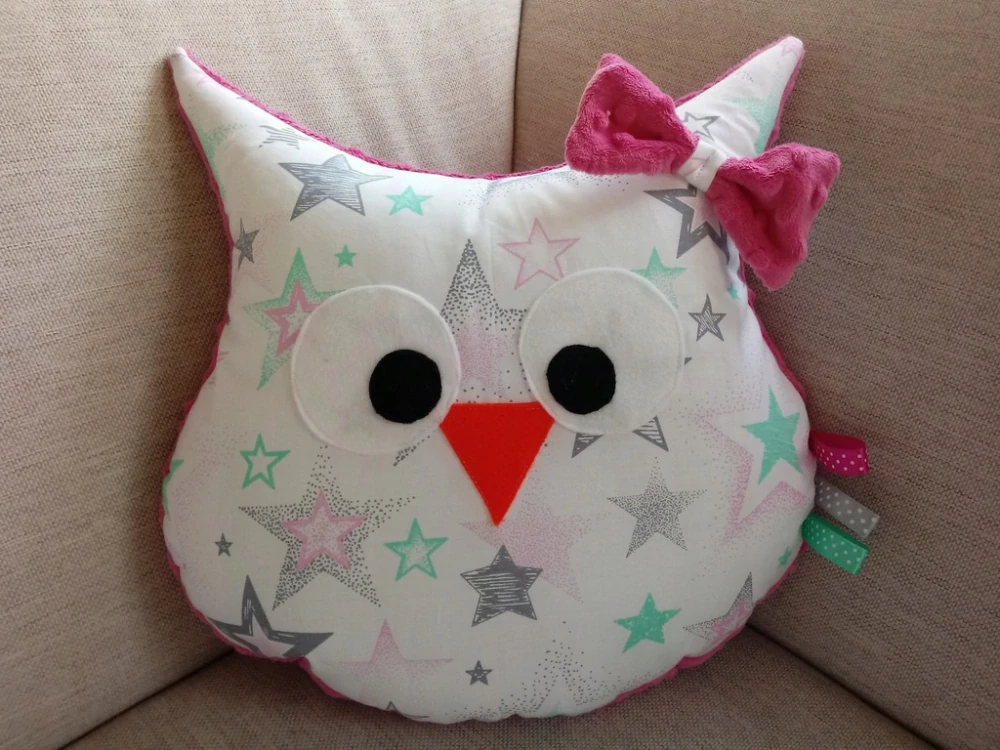Ozdobný polštářek - sovička 