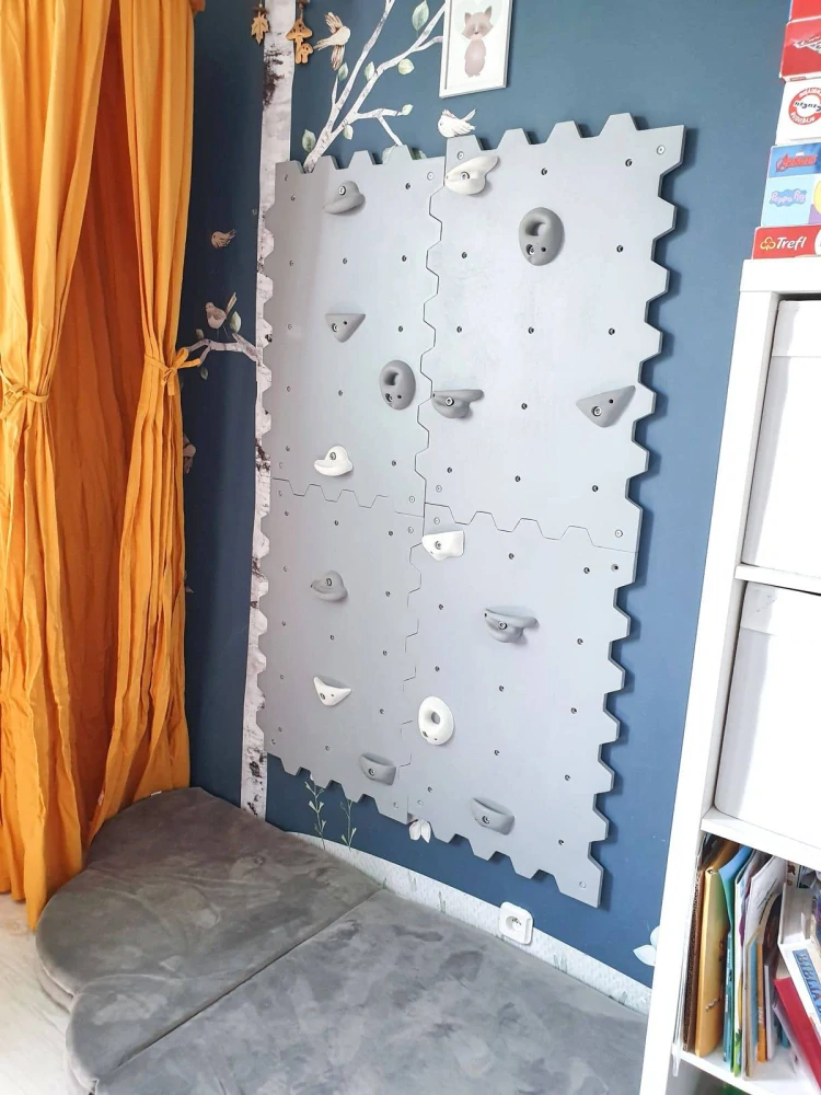 Domácí lezecká stěna pro děti - šedá