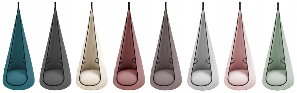 Dětská houpačka zavěsná, kokon pro děti VELVET - modrá