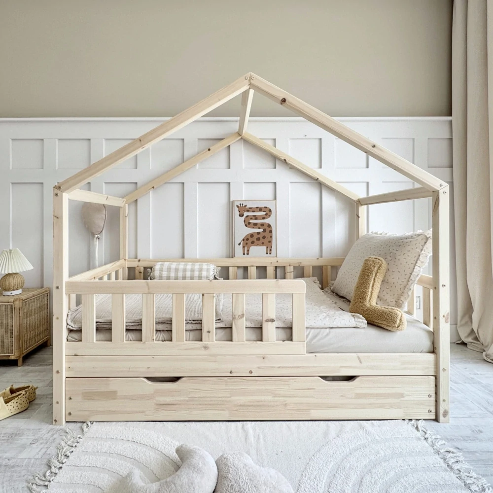 Dětská Postel Domeček Gabby PLUS Sleep - natural, přistýlka