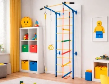 Žebřiny kovové set SMART - bílá