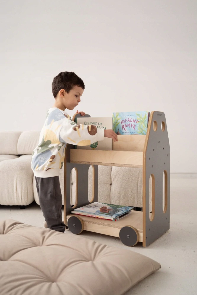 Montessori knihovna CAR - šedá