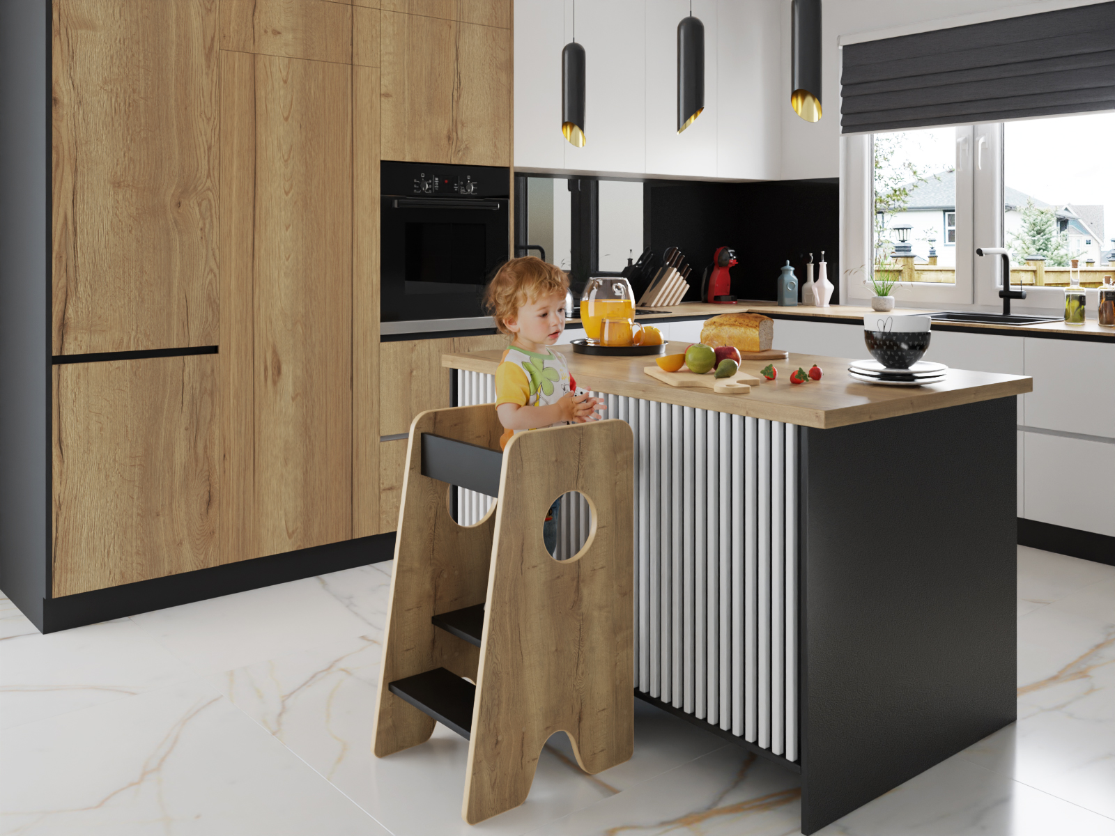 Učící věž Kitchen Helper - pomocník do kuchyně