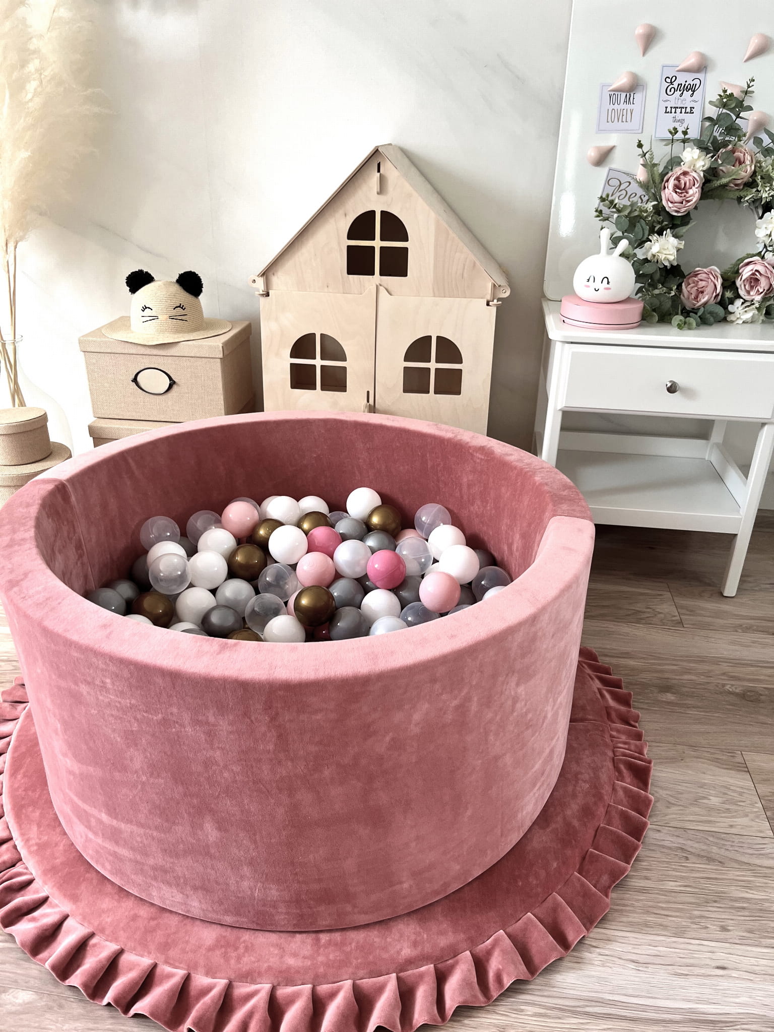 Sametová hrací podložka XXL - kulatá