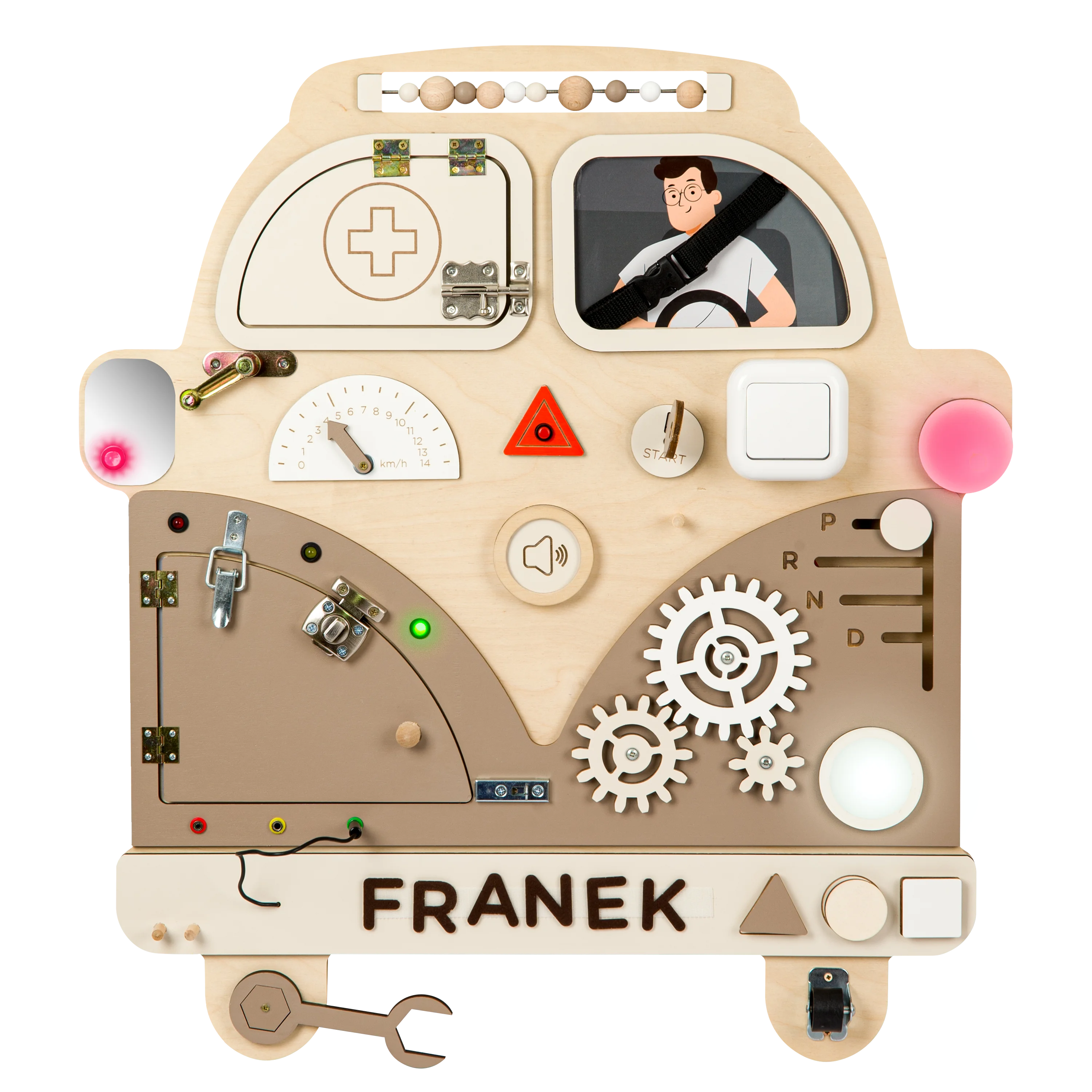 Montessori senzorická manipulační tabule - Unicorn