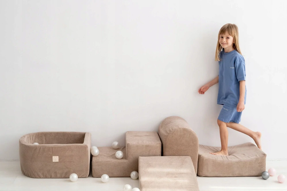 Pěnové hřiště se suchým bazénkem a míčky - Manšestr zelený